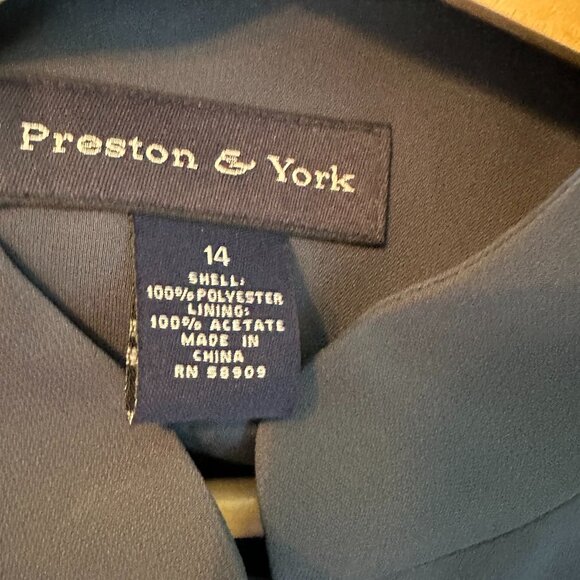 Vintage 90's 2 piece Blue Pant Suit Set Plus Size 14 NWT - Picture 7 of 11